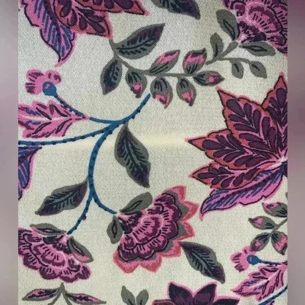 torrid Cream Floral Peasant Blouse with Plum Embroidery - Picture 15 of 15